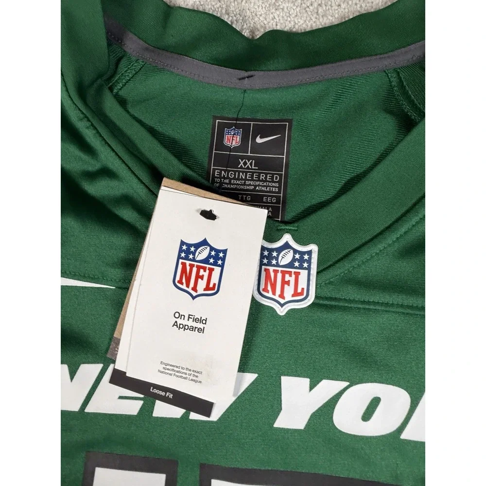 New York Jets Garrett Wilson #17 Nike Player Game Jersey, Green, 2XL, NWT